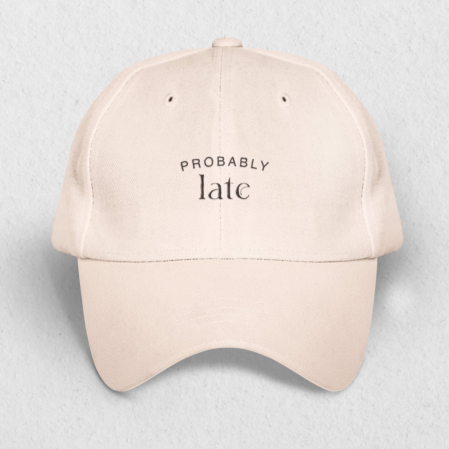 ‘Probably Late’ Cap – Oat Latte