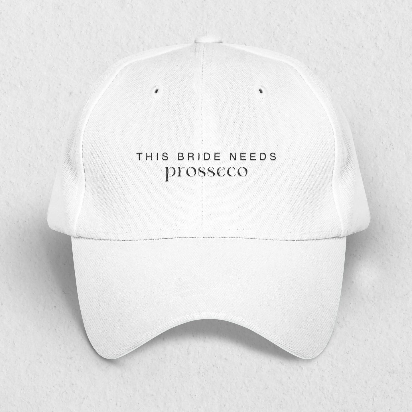 ‘This Bride Needs Prosecco’ Cap – Ivory